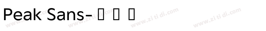Peak Sans字体转换